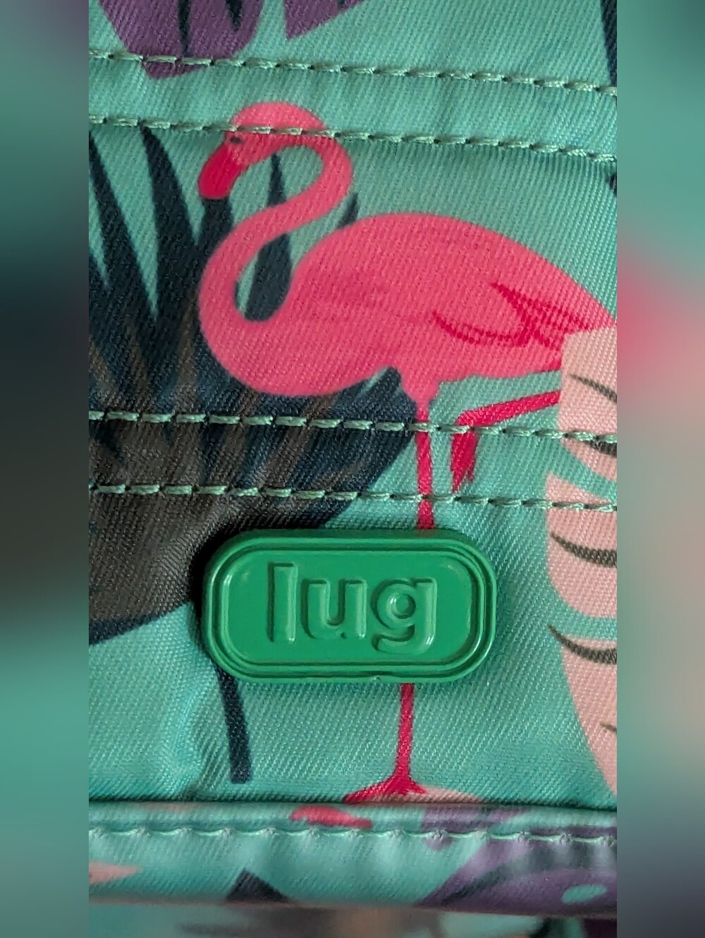 Lug Mini Trolley Makeup Cosmetic Case Bag Flamingo Palm Leaves - Picture 10 of 10